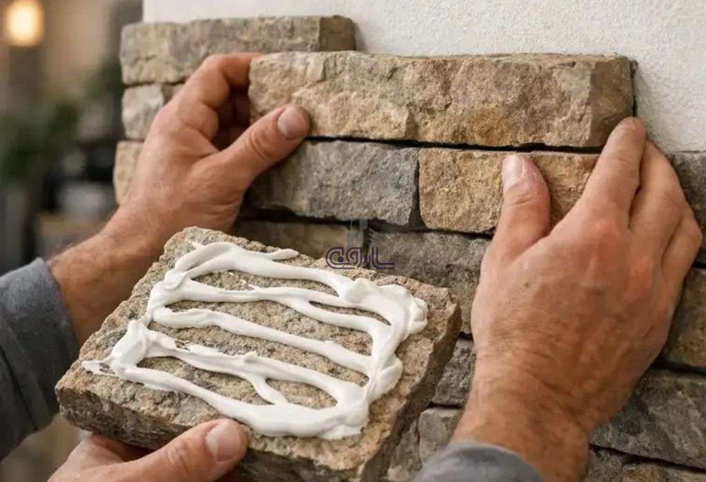 نحوه نصب سنگ آنتیک بدون ملات سیمان